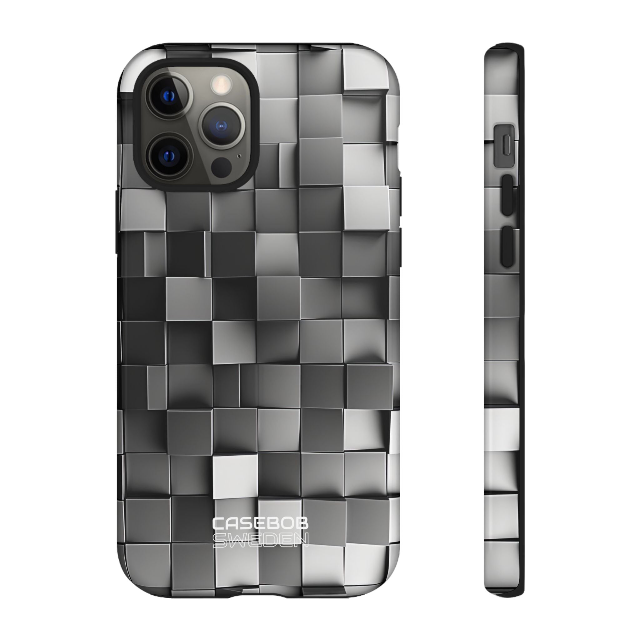 Monochrome Cube Depth iPhone 12 - Tough