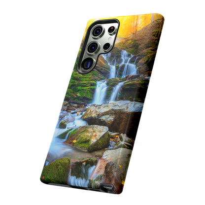 Autumn Mountain Waterfall - Protective Phone Case