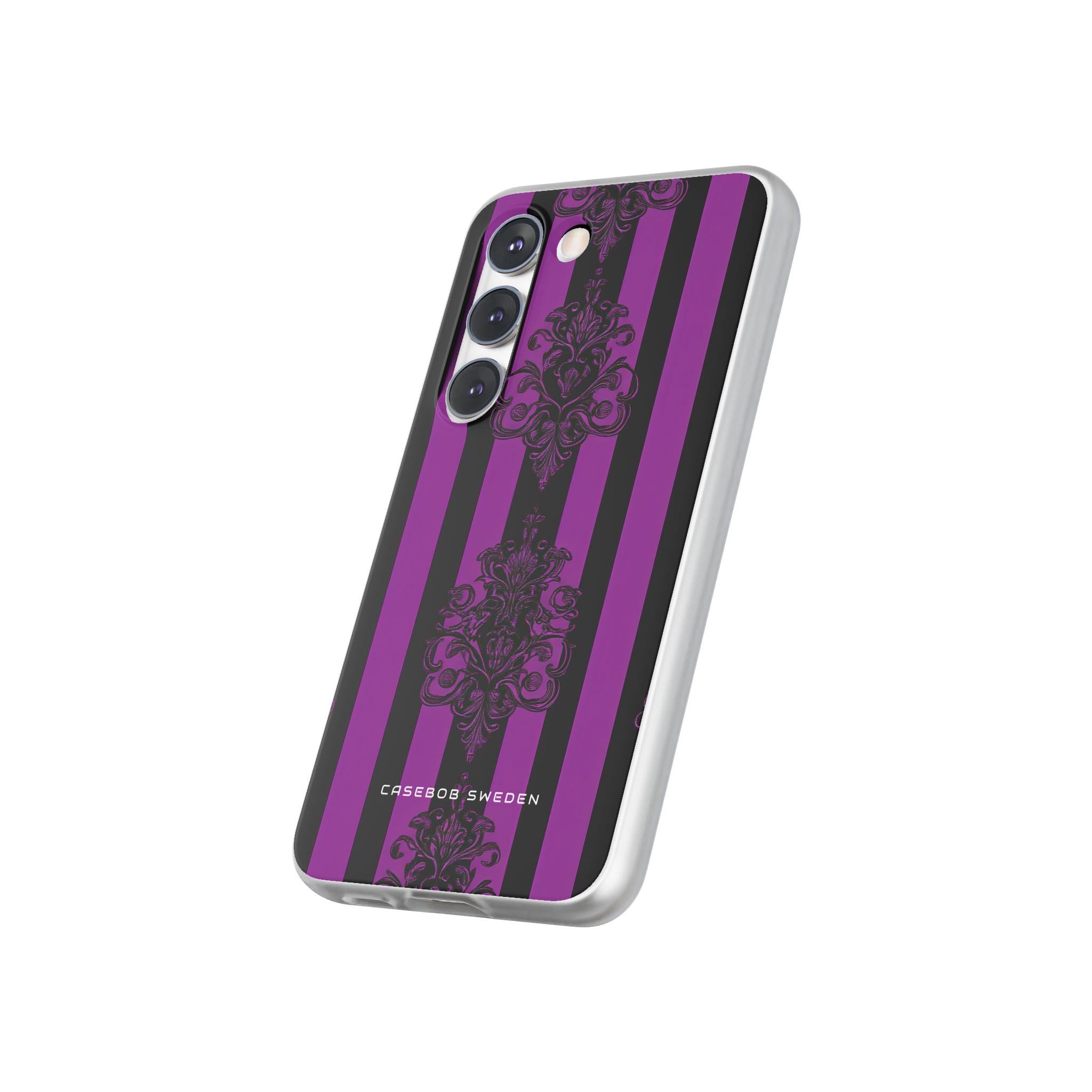 Gothic Elegance with Vertical Stripes and Ornamental Motifs Samsung S23 - Flexi Phone Case