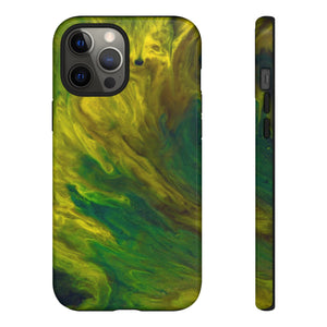 Neon Yellow Ink Art iPhone Case (Protective) iPhone 12 Pro Max Glossy Phone Case