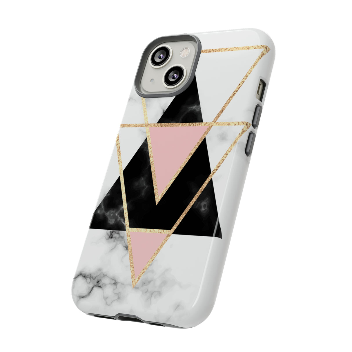 Marble Triangles - Protective Phone Case