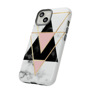 Marble Triangles - Protective Phone Case