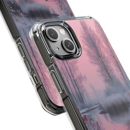 Pink Serenity Case - Clear Impact iPhone 14 Phone Case