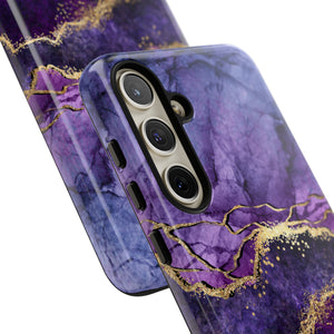 Purple Blue Marble - Protective Phone Case