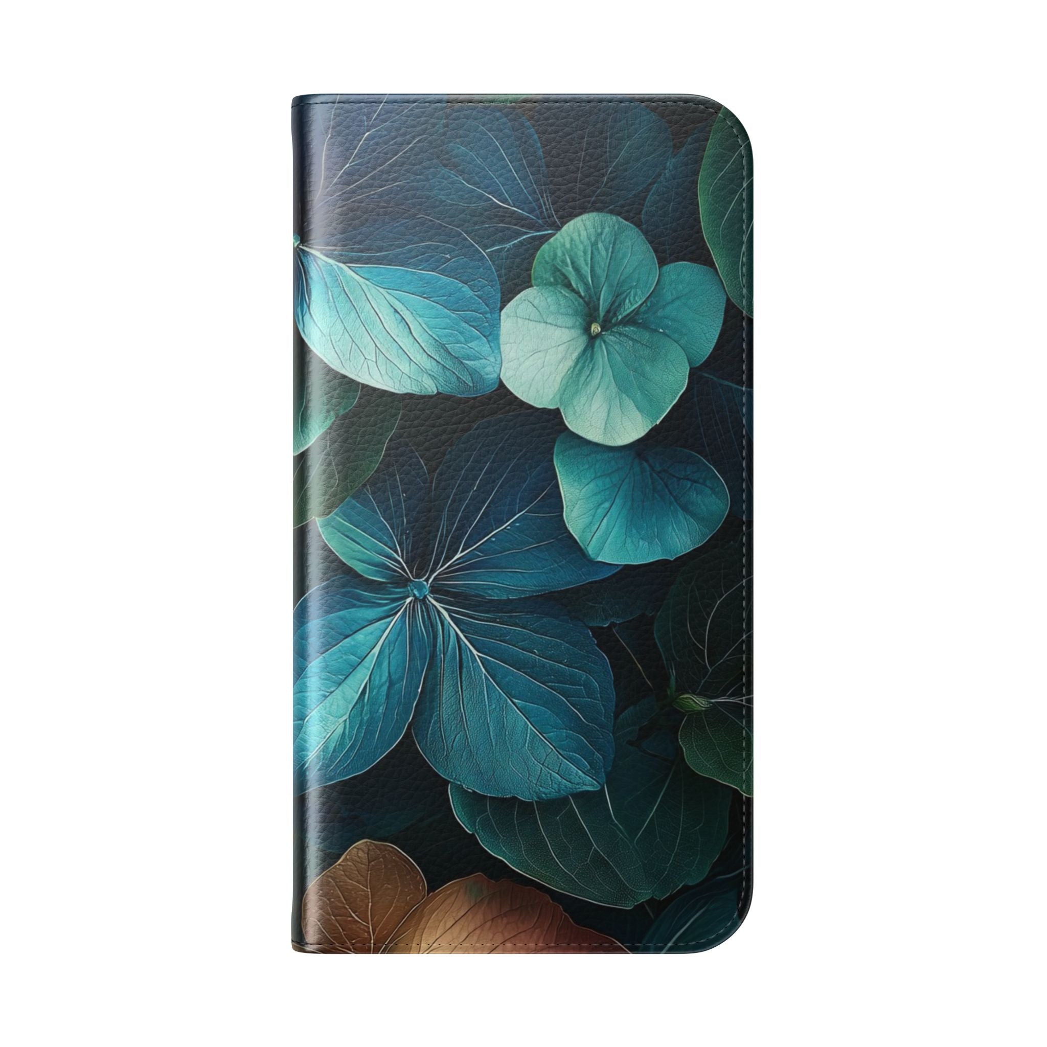 Teal Bloom - iPhone 16 Max Case - Wallet