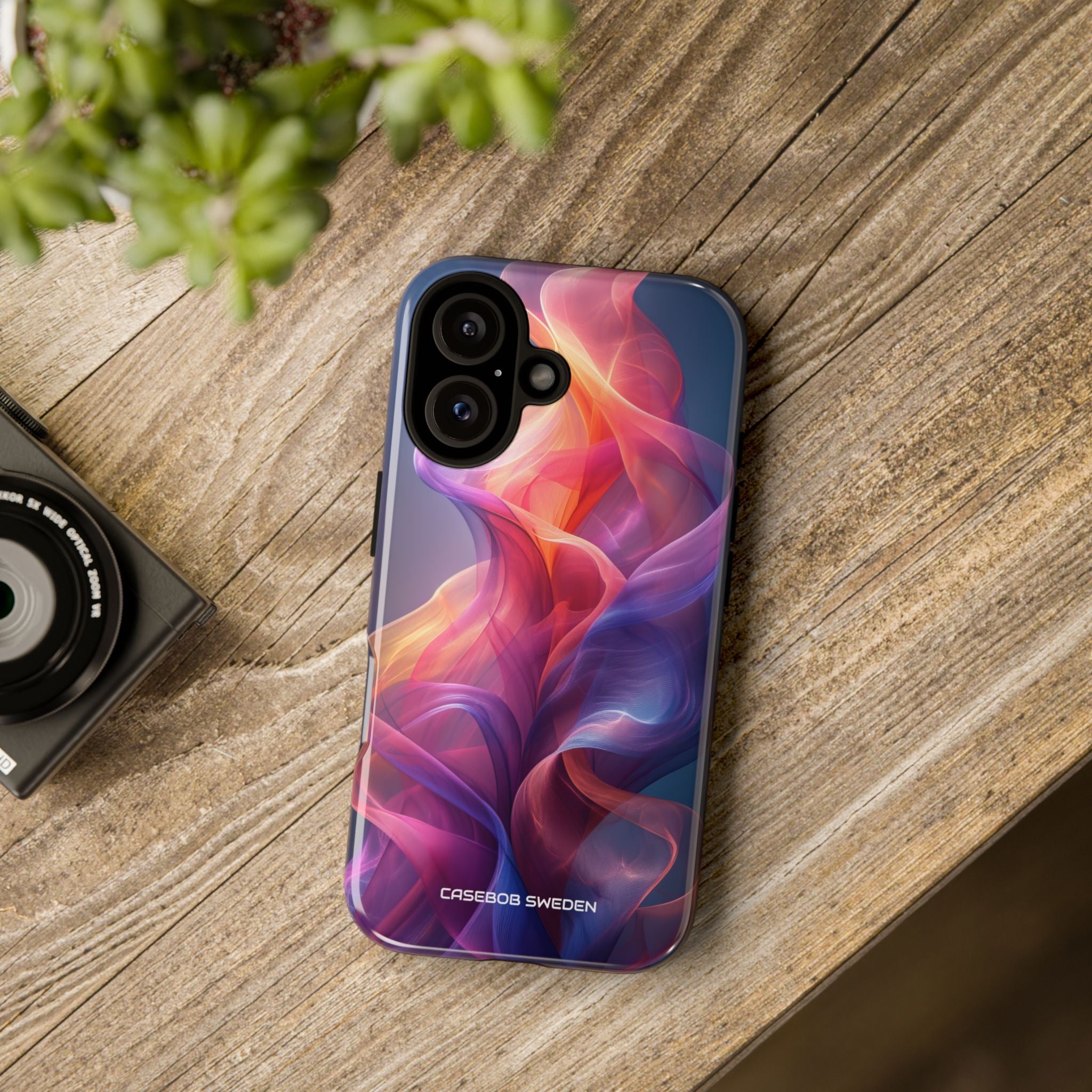 Violet Orange Flow - Tough iPhone 16 Phone Case