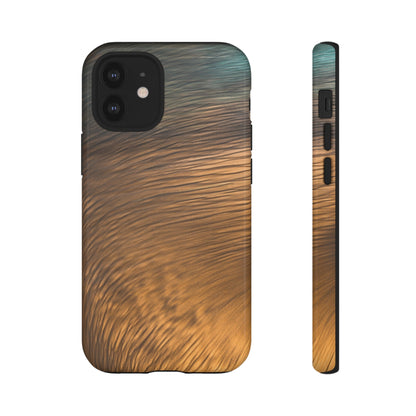 Golden Strokes Ink Art iPhone Case (Protective) iPhone 12 Mini Glossy Phone Case