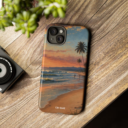 Golden Waves Embrace - iPhone Case