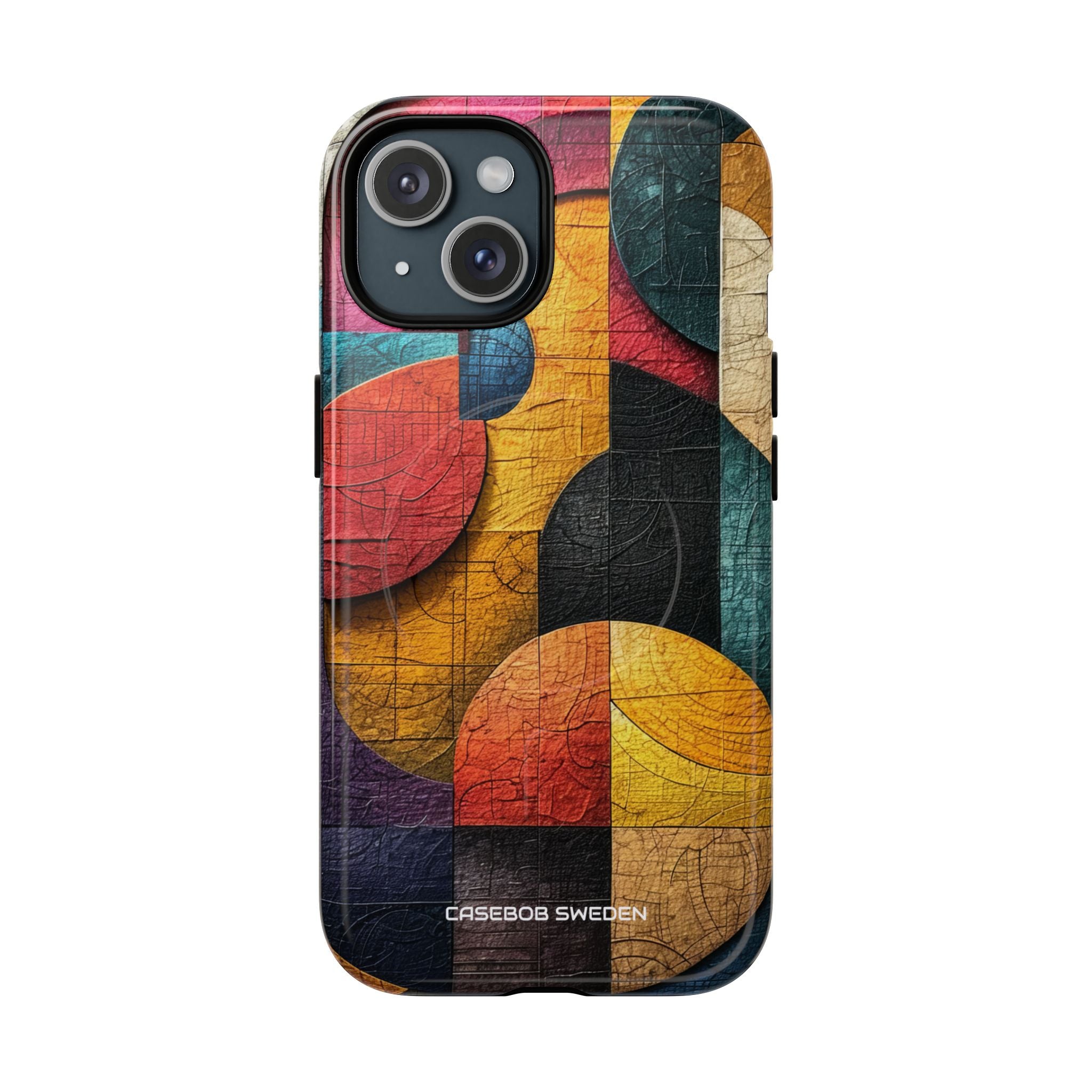 Vibrant Geometric Art - Tough + MagSafe® iPhone 15 Phone Case