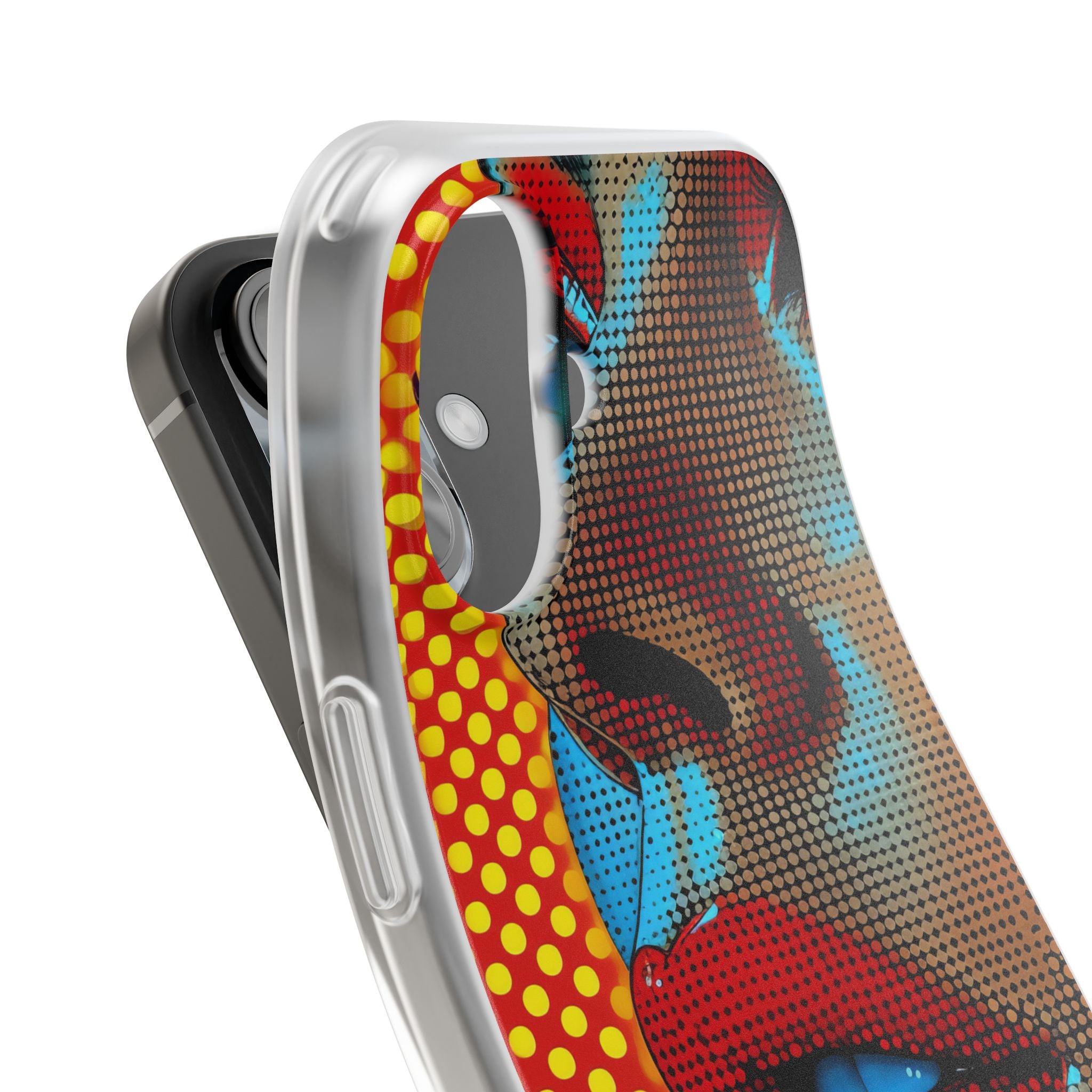 Yellow Red Pop Art Portrait - Flexi iPhone 16 Phone Case