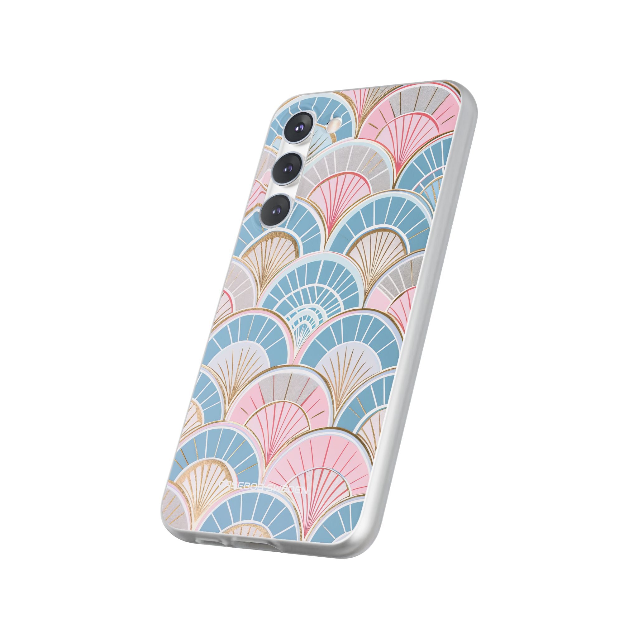 Art Deco Pastel Fan Pattern - Flexi Samsung S23 Phone Case