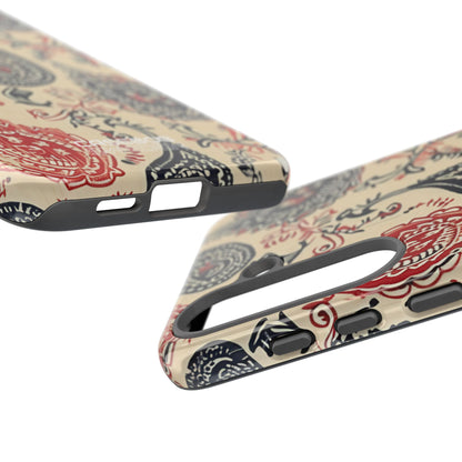 Navy Paisley Swirl Samsung S25 - Tough