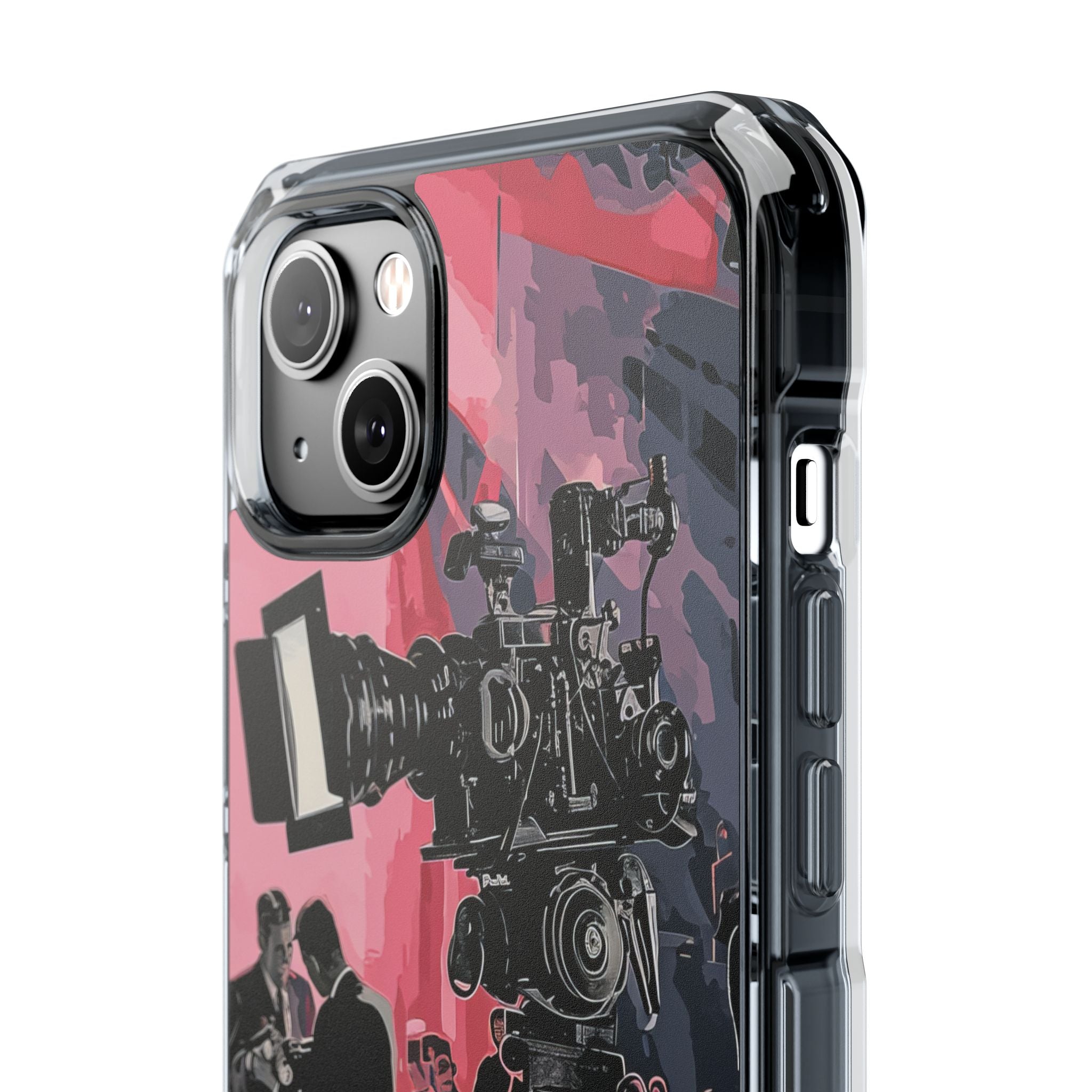 Retro Cinematic Spotlight iPhone 14 - Clear Impact Phone Case