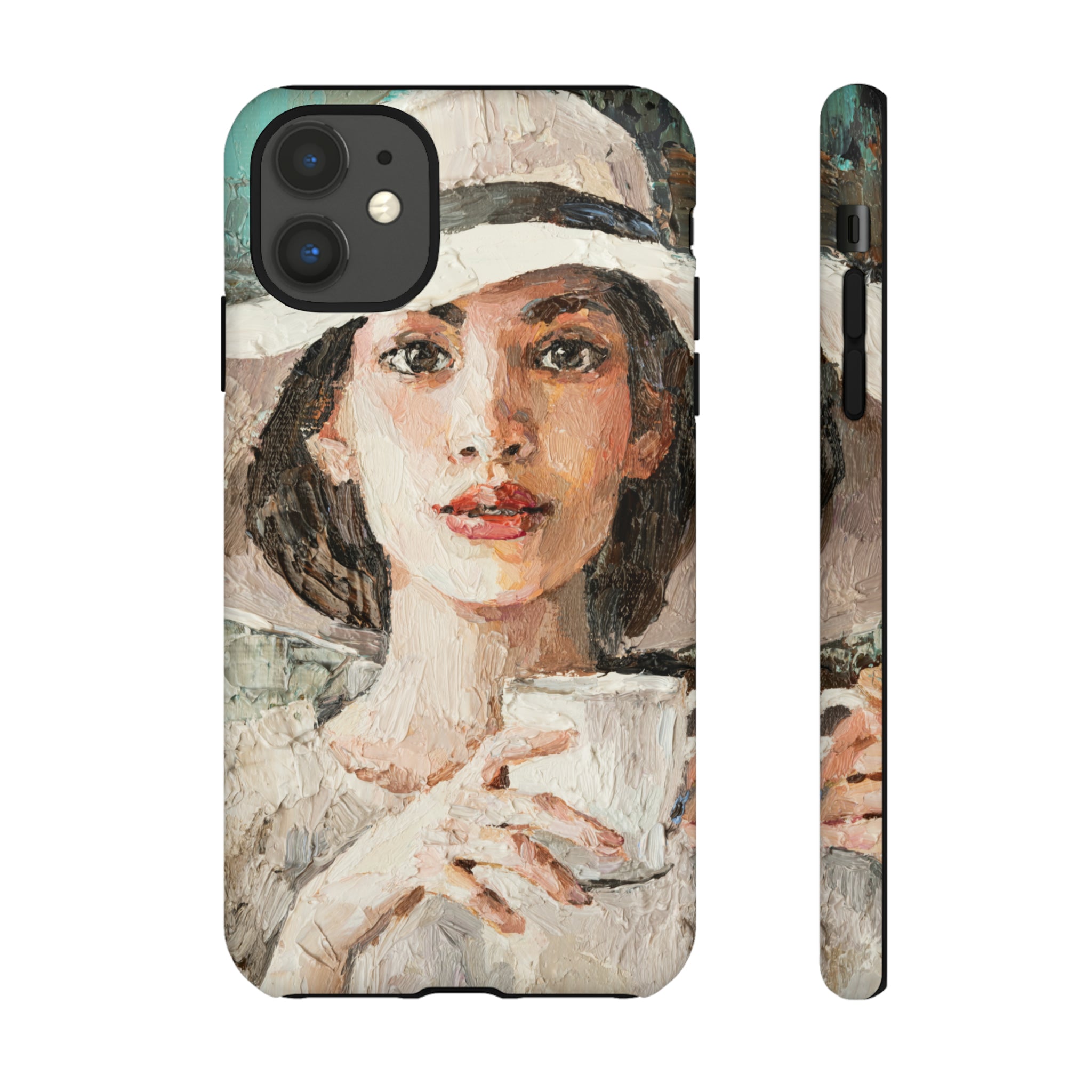 Oil Painting - Lady in a White Hat - Protective Phone Case