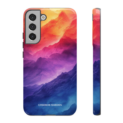 Purple Orange Mountains - Tough Samsung S22 Phone Case