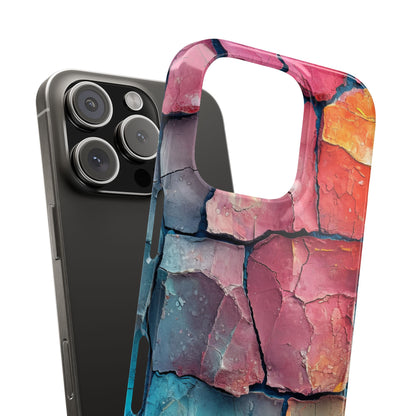 Cracked Earth Mosaic - Slim iPhone 16 Phone Case