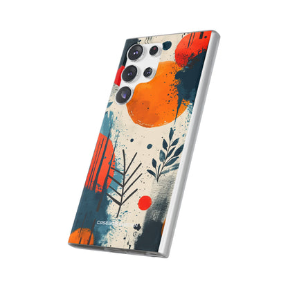 Orange Blue Splash - Flexi Samsung S23 Phone Case