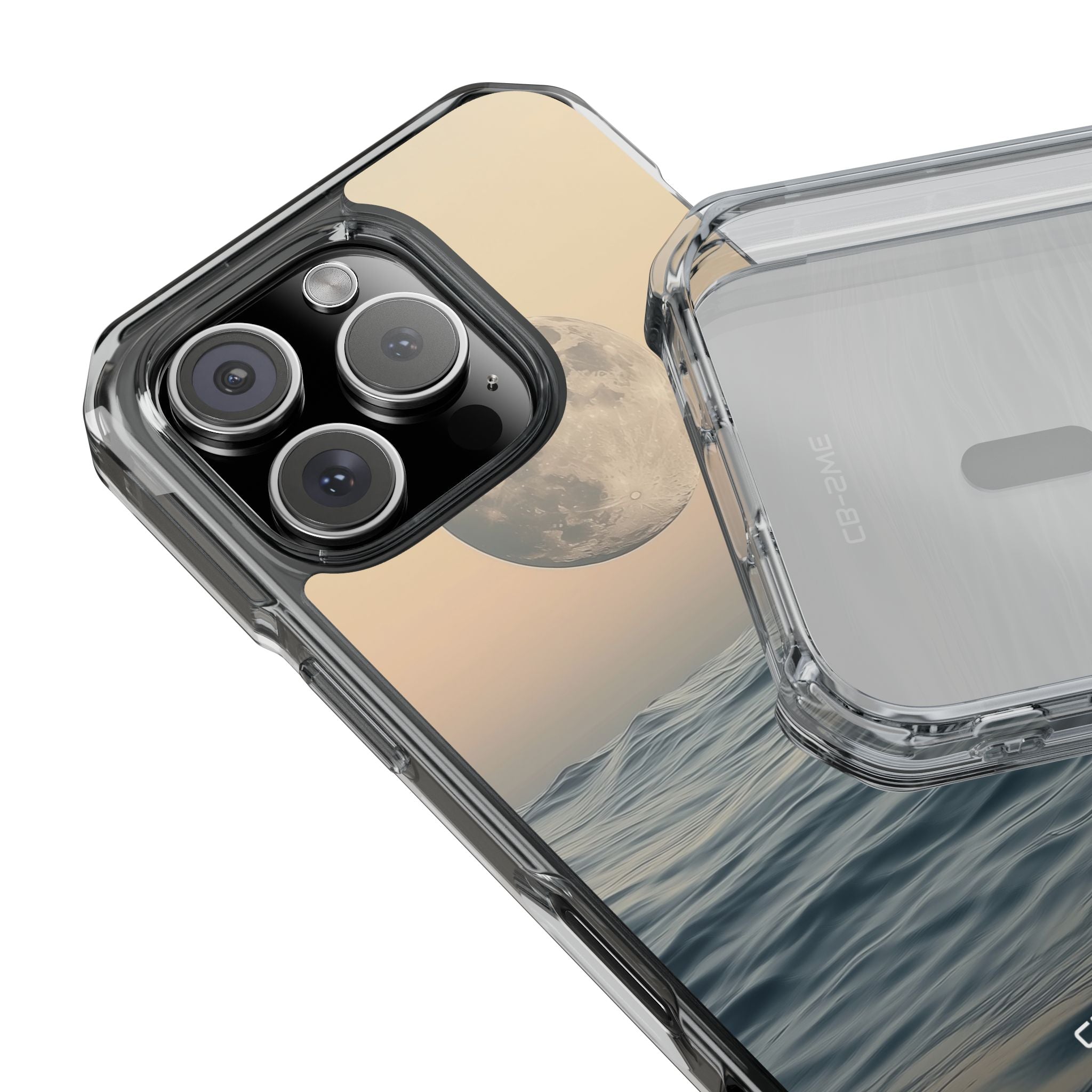 Moon Illuminates Waves iPhone Case - Impact