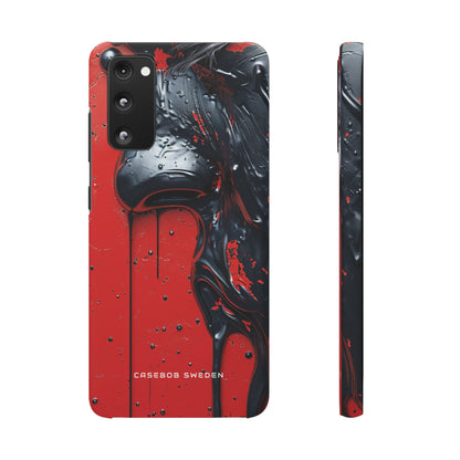 Textured Crimson Bloom Samsung S20 - Slim Phone Case