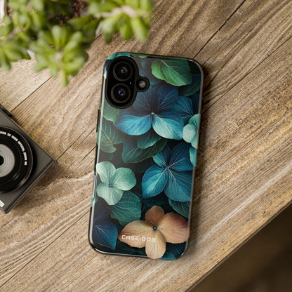 Tan Blossom Blues iPhone 16 Plus Case - Tough