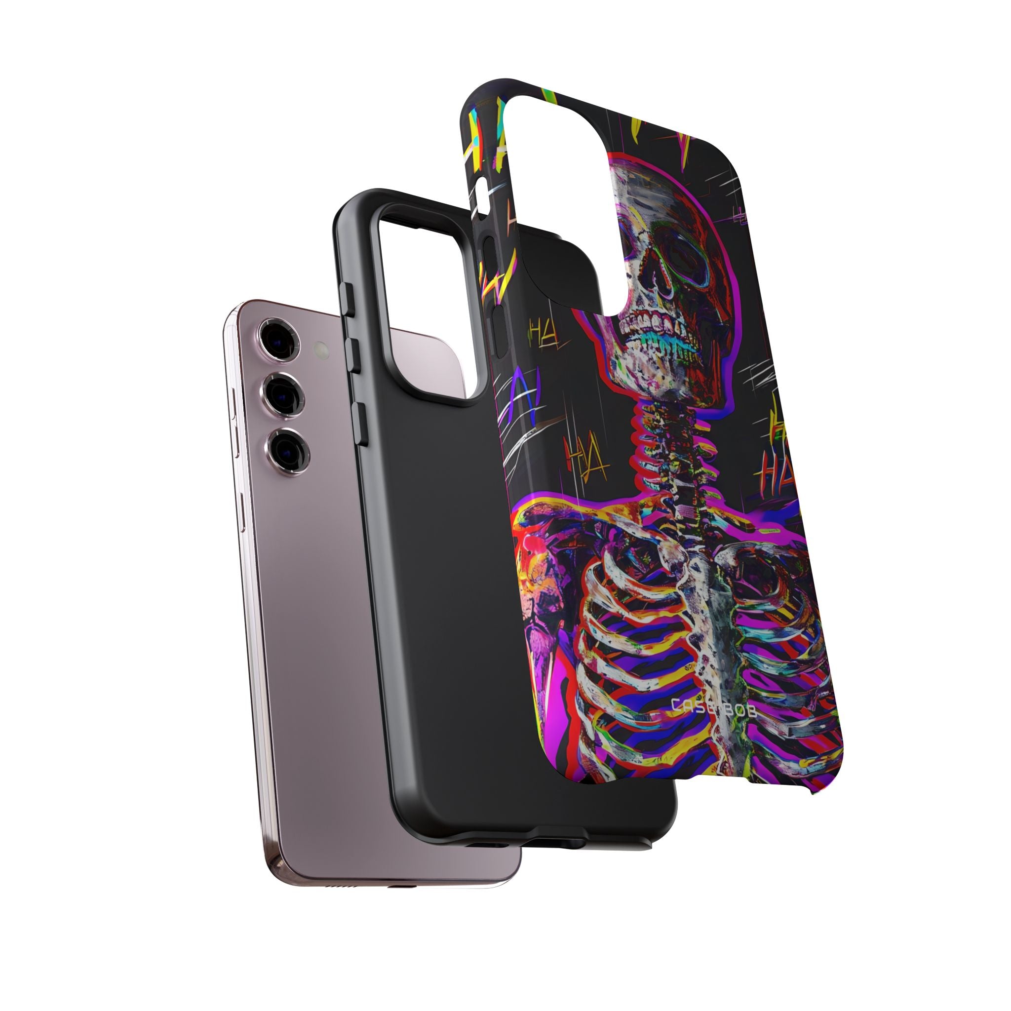 Neon Skeleton Laugh Samsung S23 Plus Case - Tough