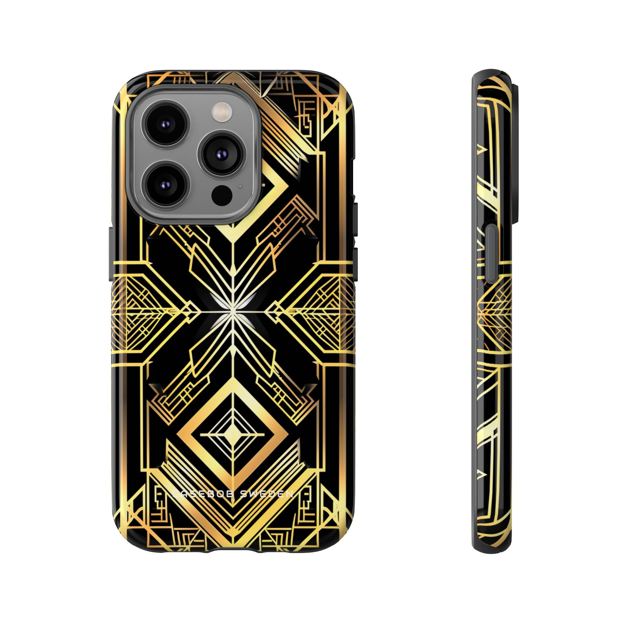 Golden Geometric Opulence iPhone 14 - Tough Phone Case