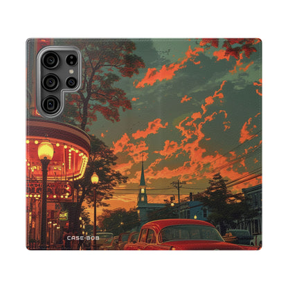 Crimson Classic Glow - Samsung S23 Ultra Case - Wallet