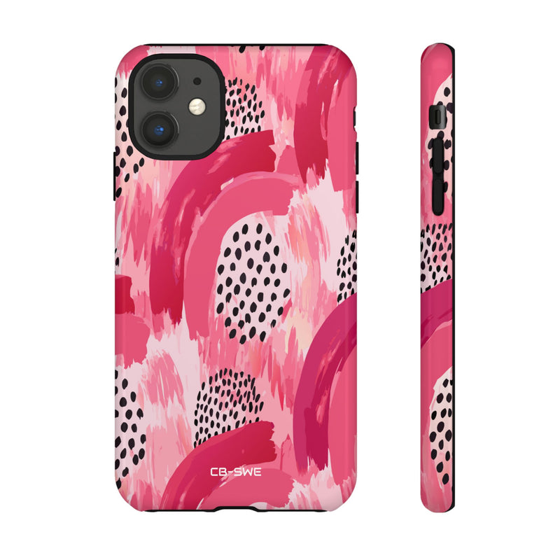 Vibrant Brushwork Dance - iPhone Case