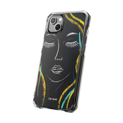 Vivid Minimalist Portrait iPhone Case - Impact
