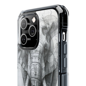 Technic Elephant - Phone Case for iPhone (Clear Impact - Magnetic)