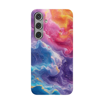 Abstract Blue Pink Waves - Slim Samsung S24 Phone Case