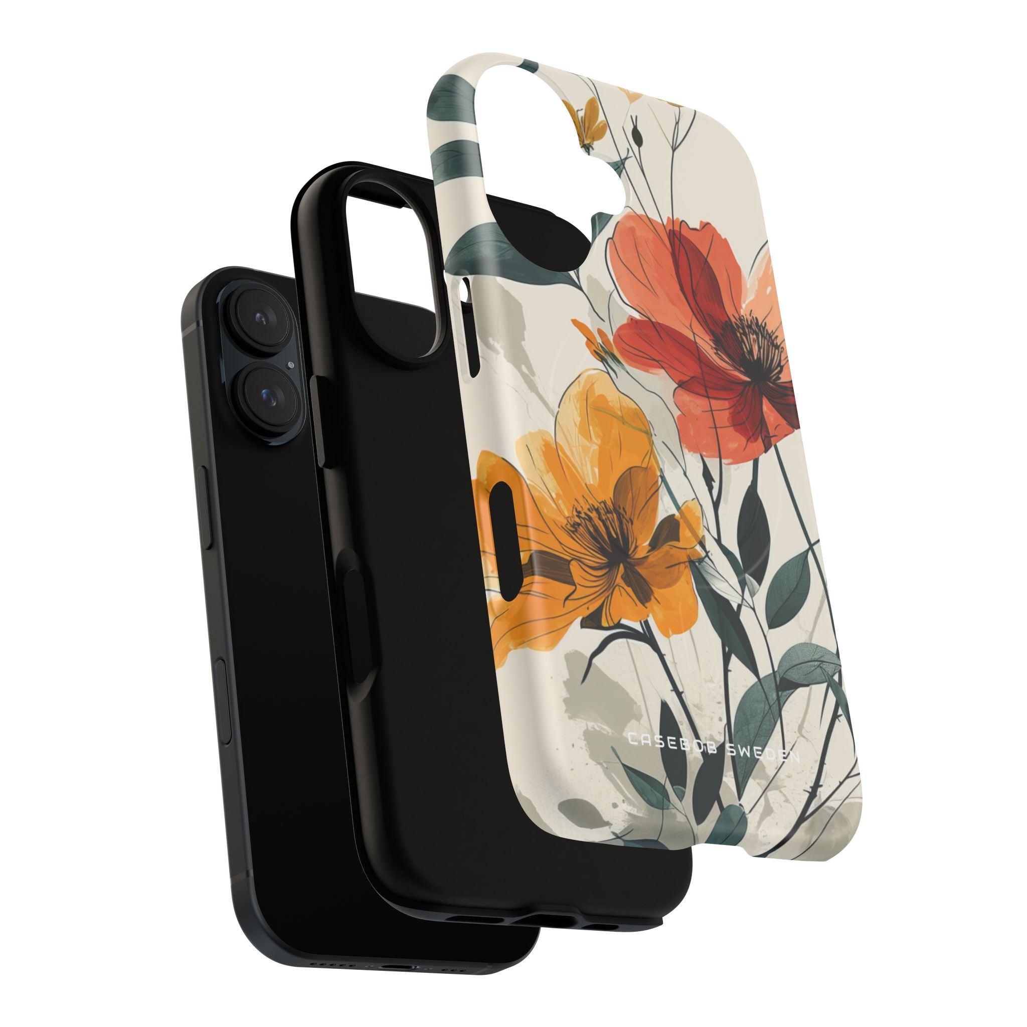 Elegant Floral Harmony iPhone 16 | Tough+ Phone Case