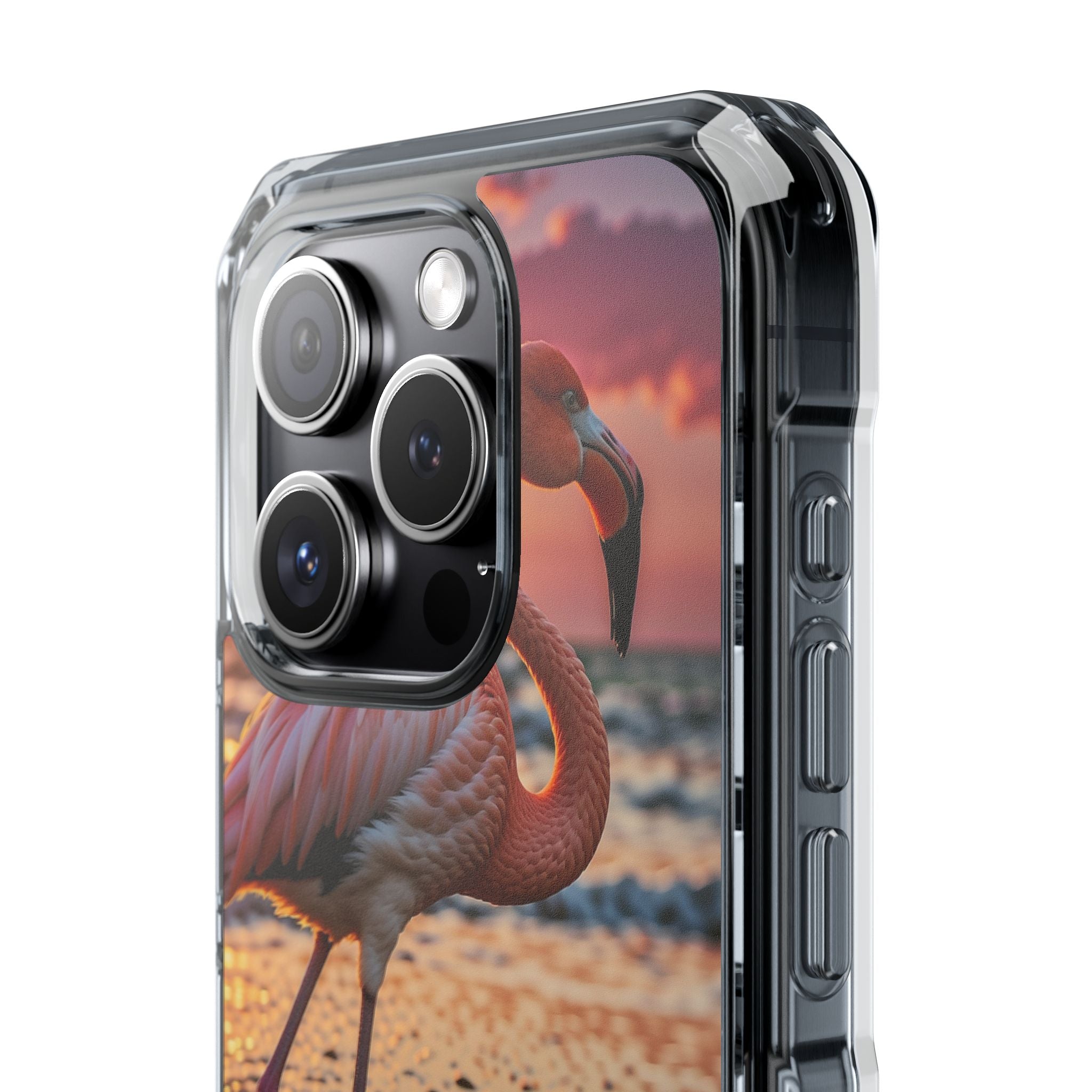 Sunset Flamingo Stand iPhone Case - Impact
