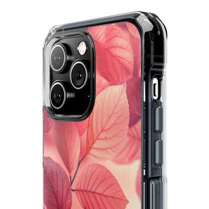 Pink Purple Nature Pattern - Clear Impact iPhone 14 Phone Case