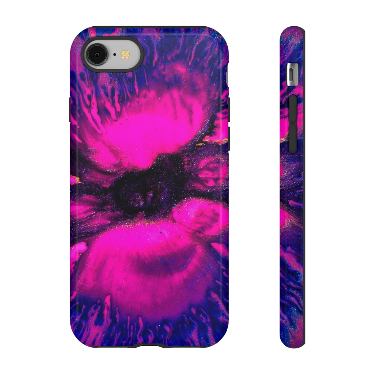 Deep Pink Ink Art iPhone Case (Protective) iPhone 8 Glossy Phone Case