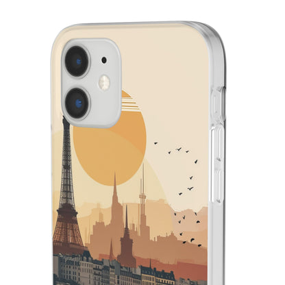 Parisian Sunset Serenity | Flexible Phone Case for iPhone