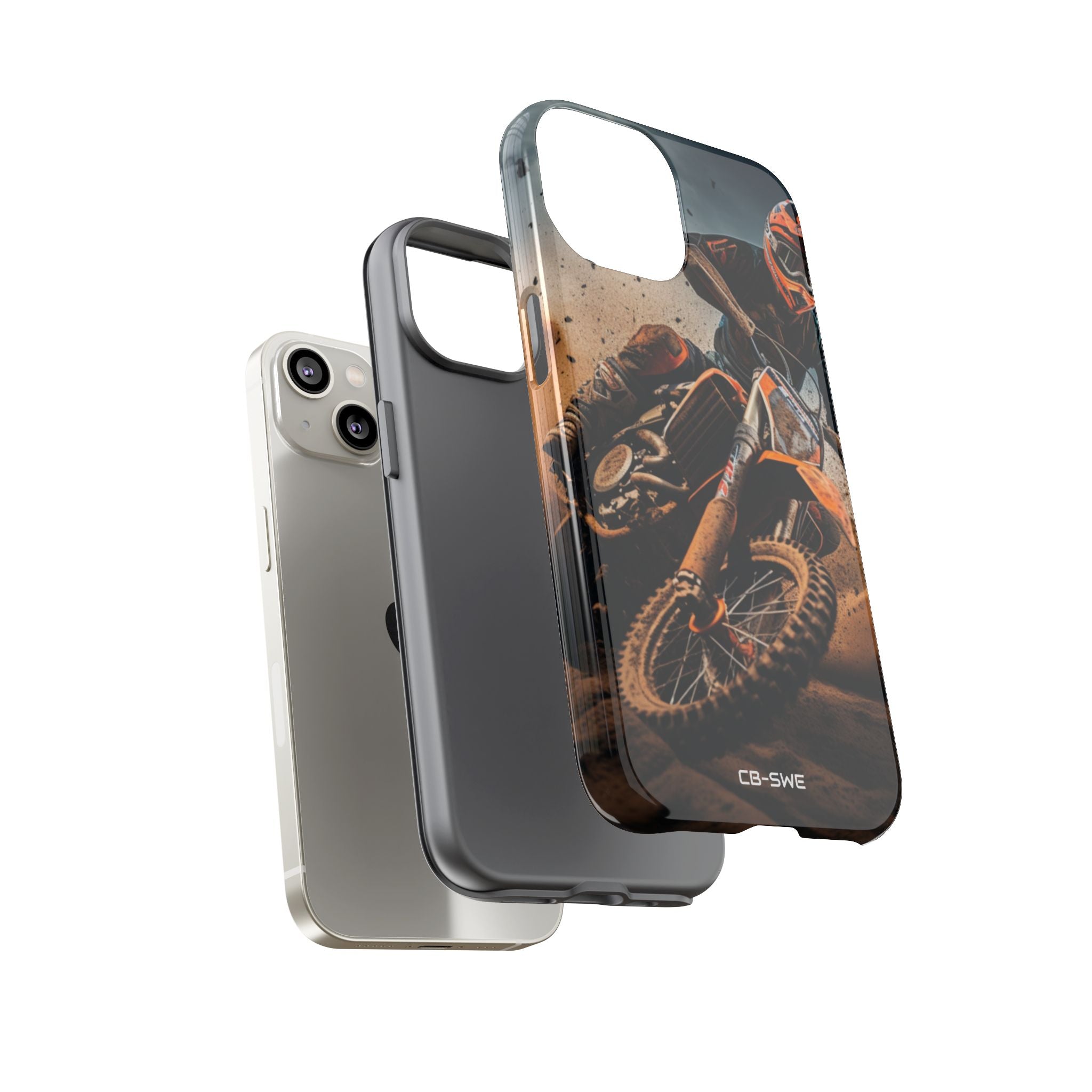 Rider Amidst Desert Fury - iPhone Case