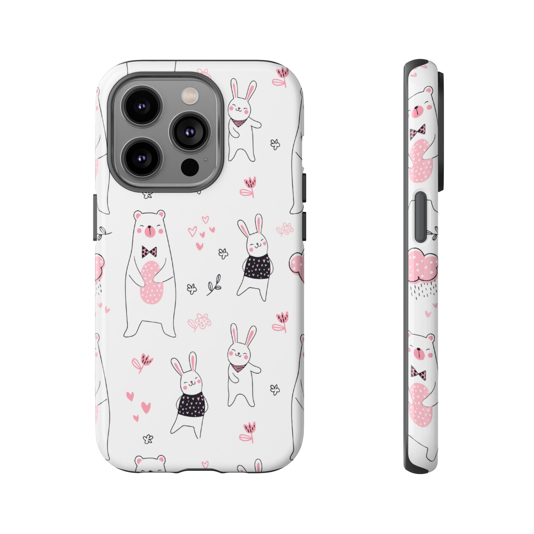 Bears Dance Playfully - iPhone Case