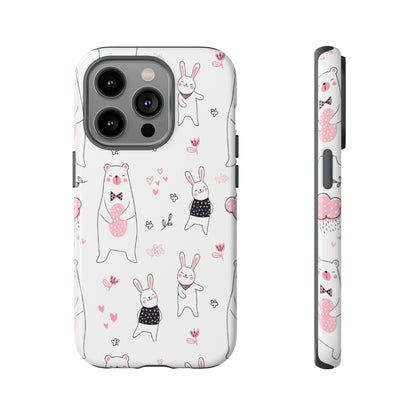 Bears Dance Playfully - iPhone Case