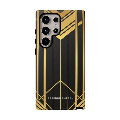 "Golden Art Deco Symmetry in Geometric Elegance" Samsung S24 - Tough Phone Case