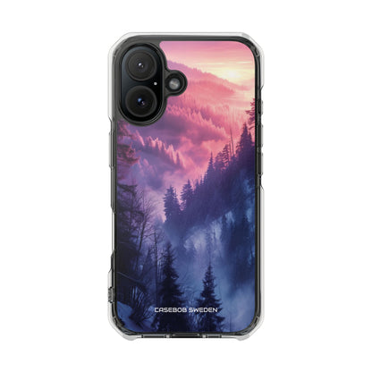 Misty Forest Serenity - Clear Impact iPhone 16 Phone Case