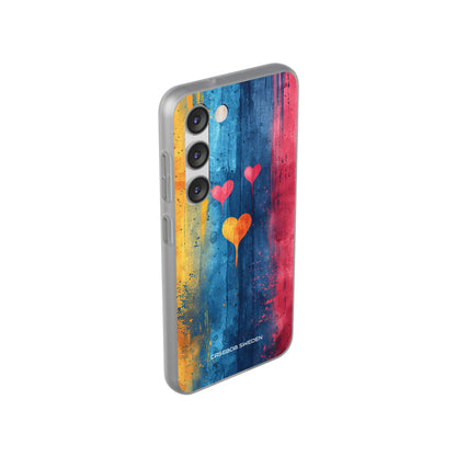 Hearts Watercolor Art - Flexi Samsung S23 Phone Case