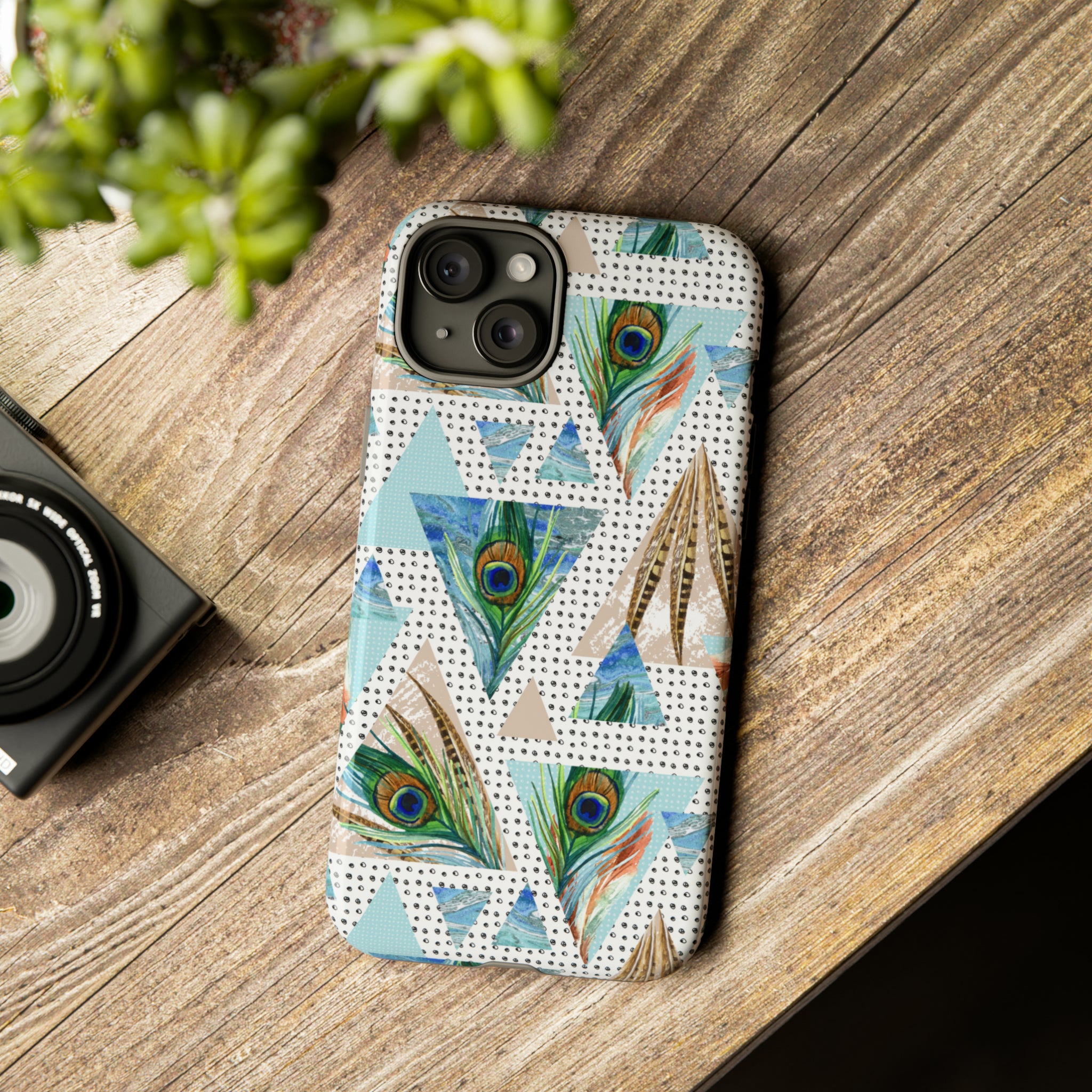 Peacock Feathers - Protective Phone Case