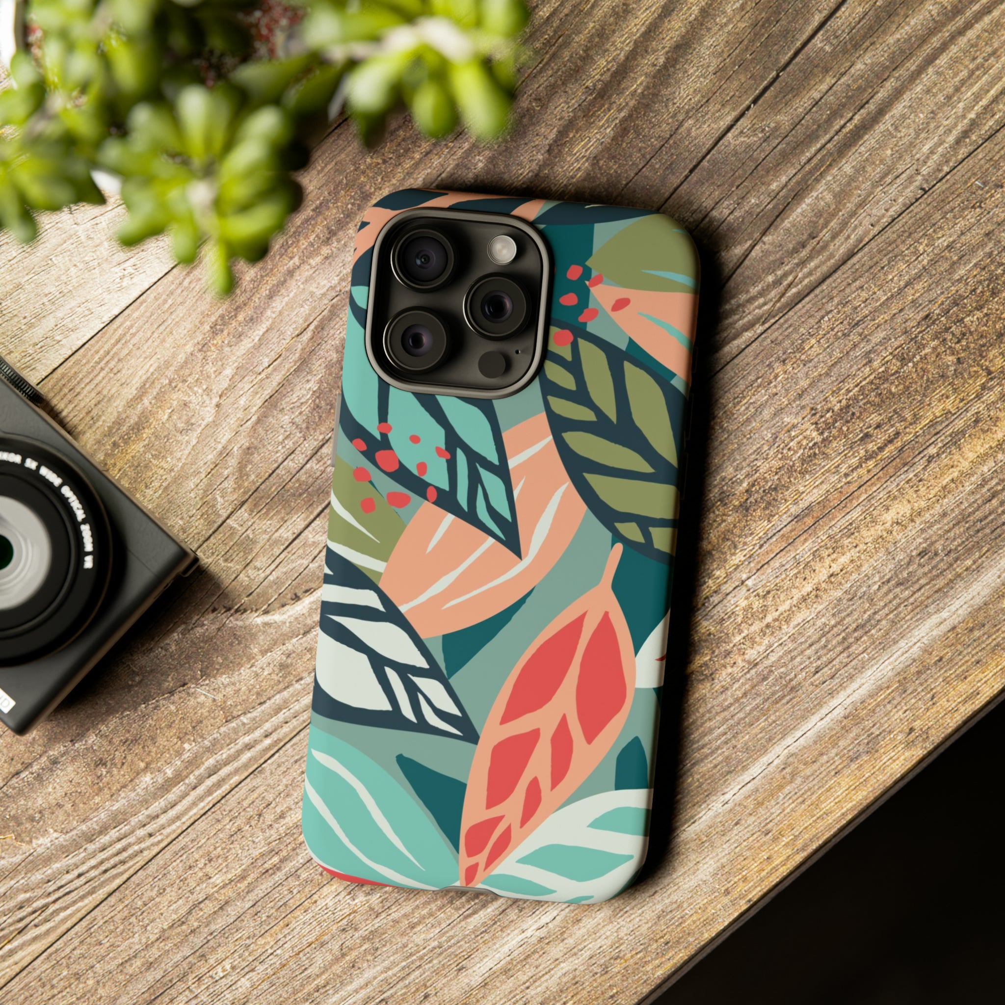 Mixed Tropical Leaf - Protective Phone Case