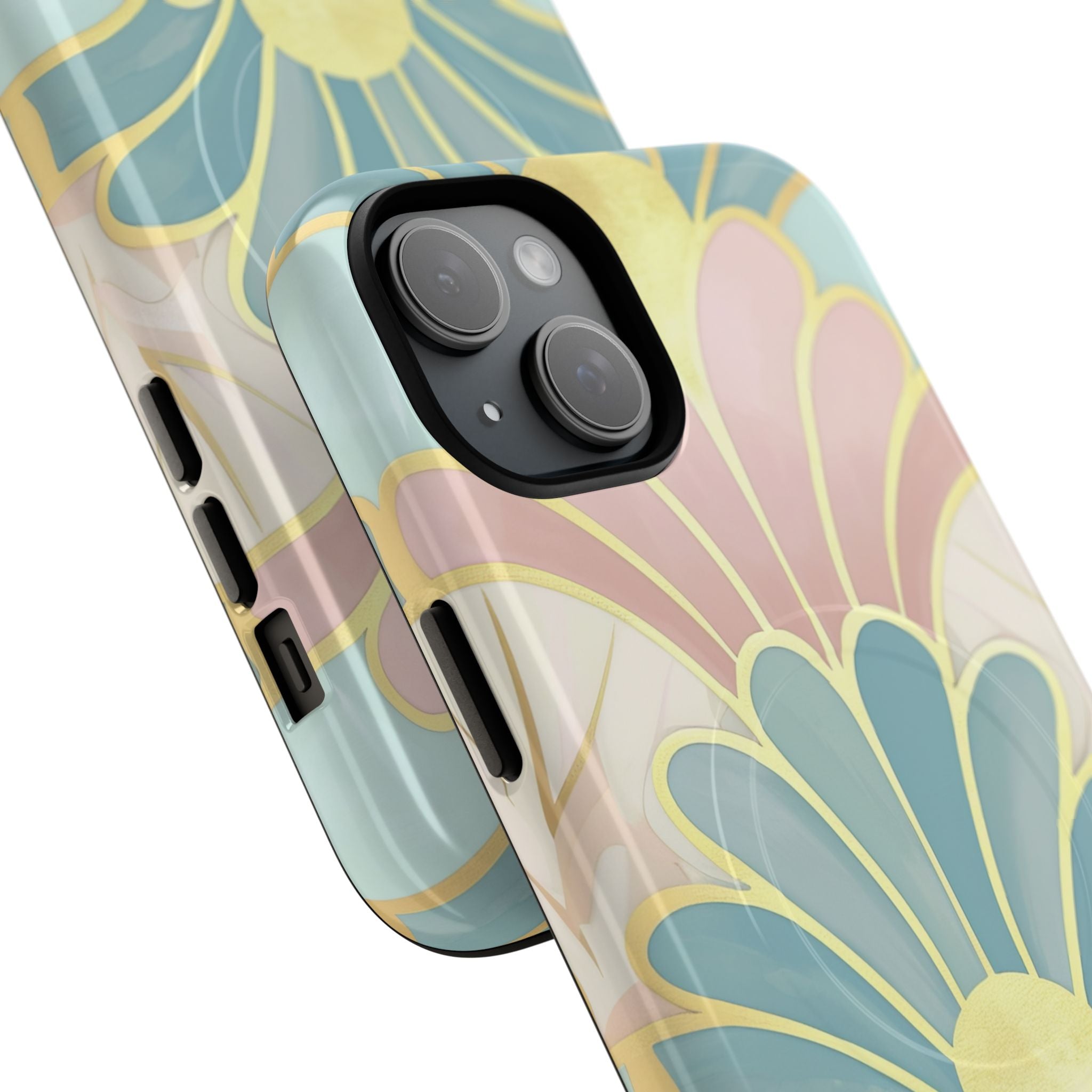 Pastel Deco Elegance - Tough + MagSafe® iPhone 15 Phone Case