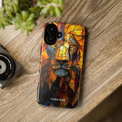 Lion Flame Mosaic iPhone 16 Plus Case - Tough
