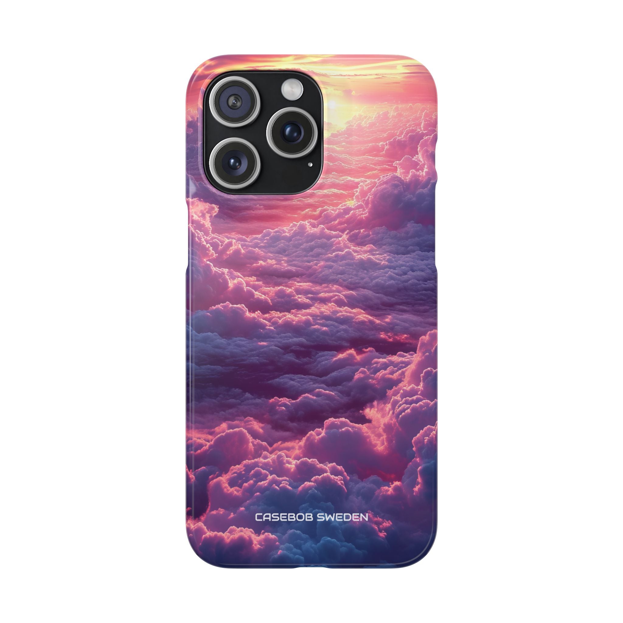 Pink Purple Clouds - Slim iPhone 15 Phone Case