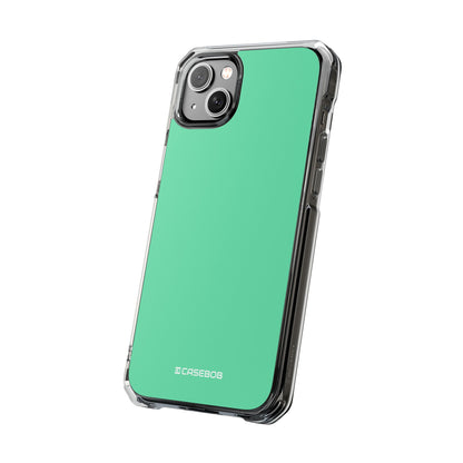 Medium Aquamarine - Clear Impact Case for iPhone