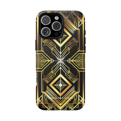 Golden Geometric Opulence iPhone 16 - Tough Phone Case