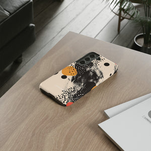 Black Dot Elegance - Protective Phone Case